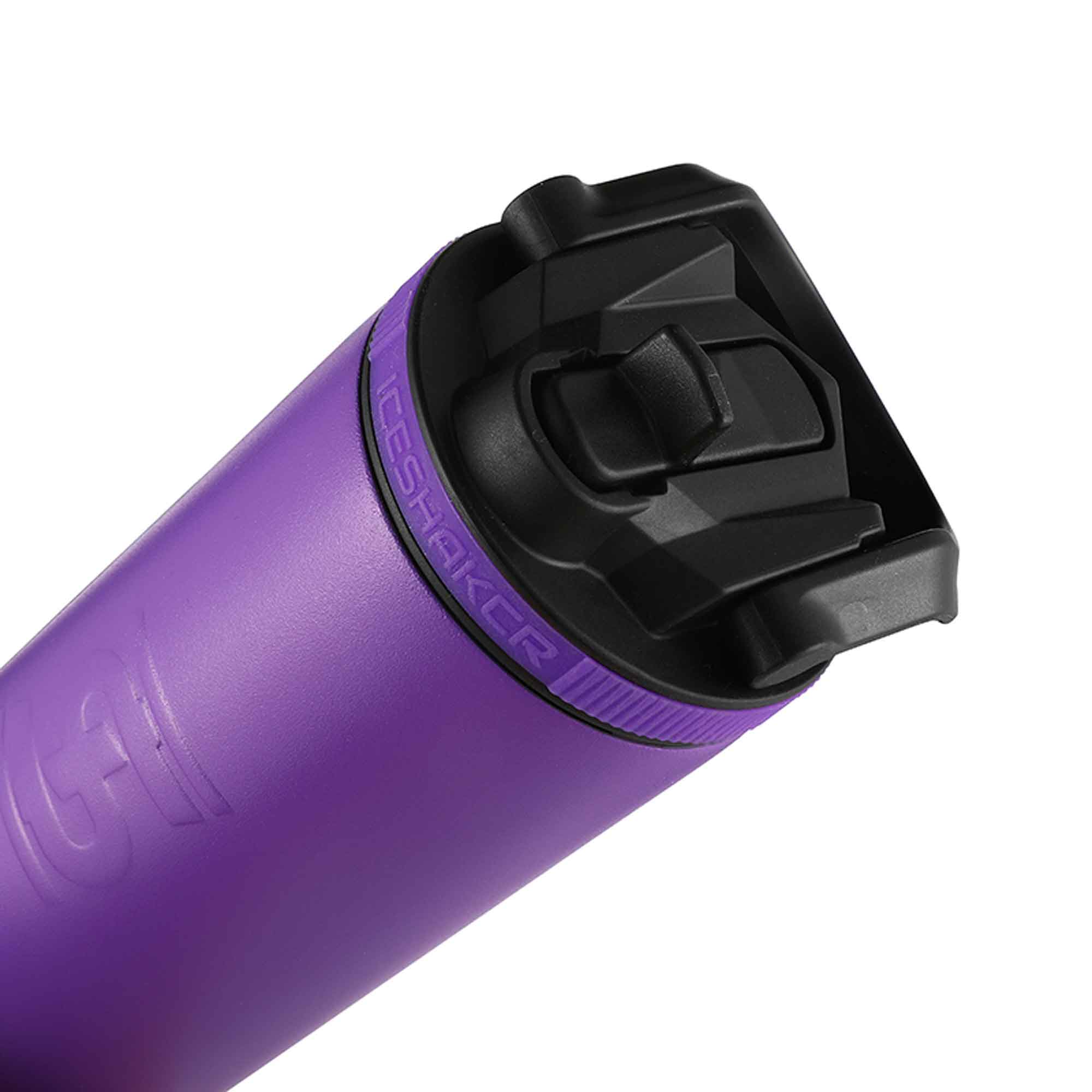 14oz & 20oz Sport Bottle Lid - Black Lid with Purple Band - Image 2