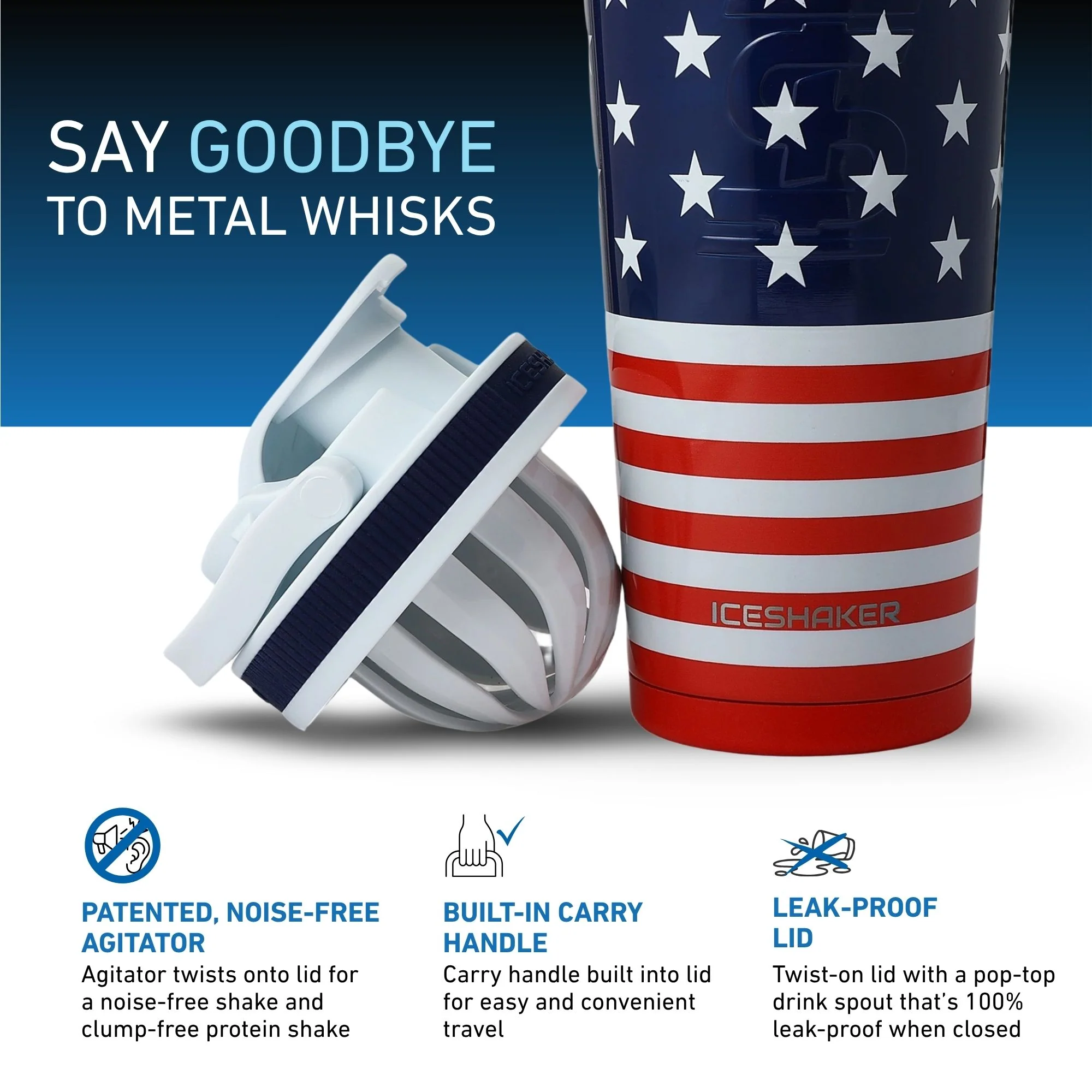 26oz Ice Shaker - Stars & Stripes - Image 3