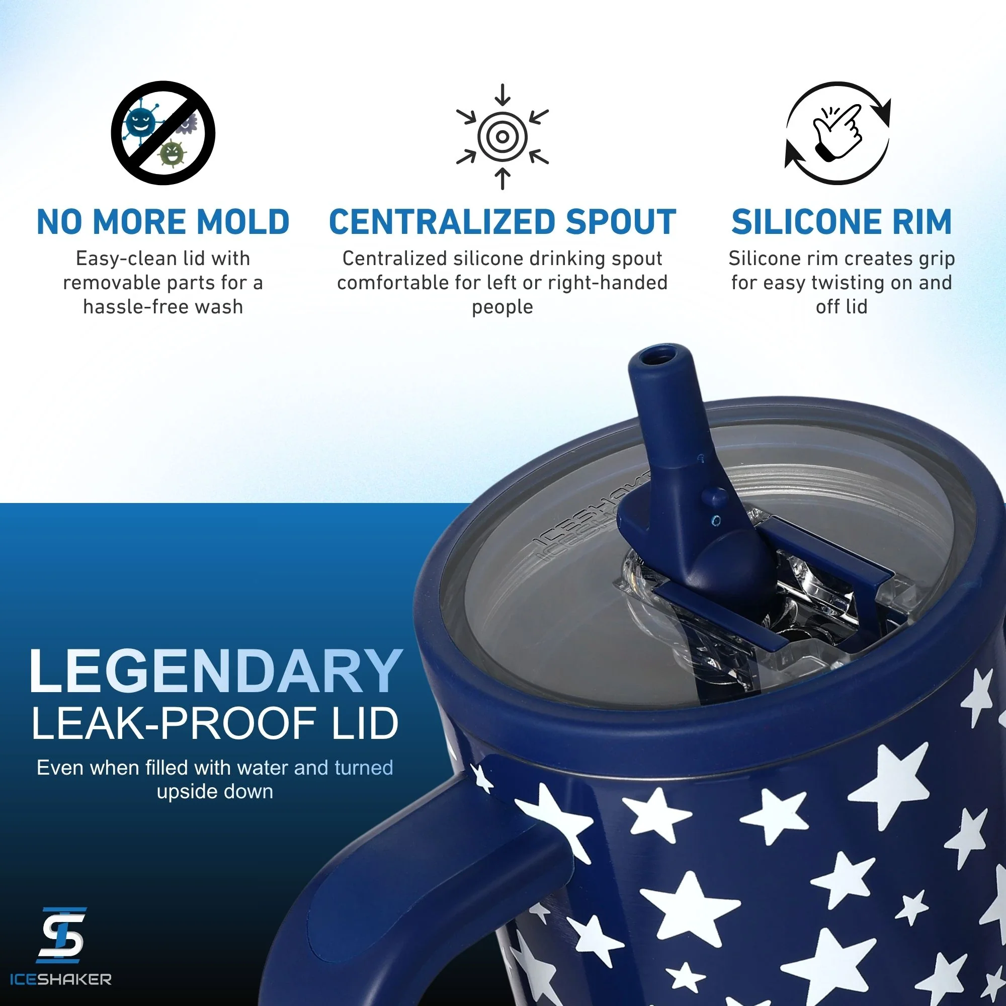 40oz Legend Series Shaker Bottle - Star Spangled - Image 3
