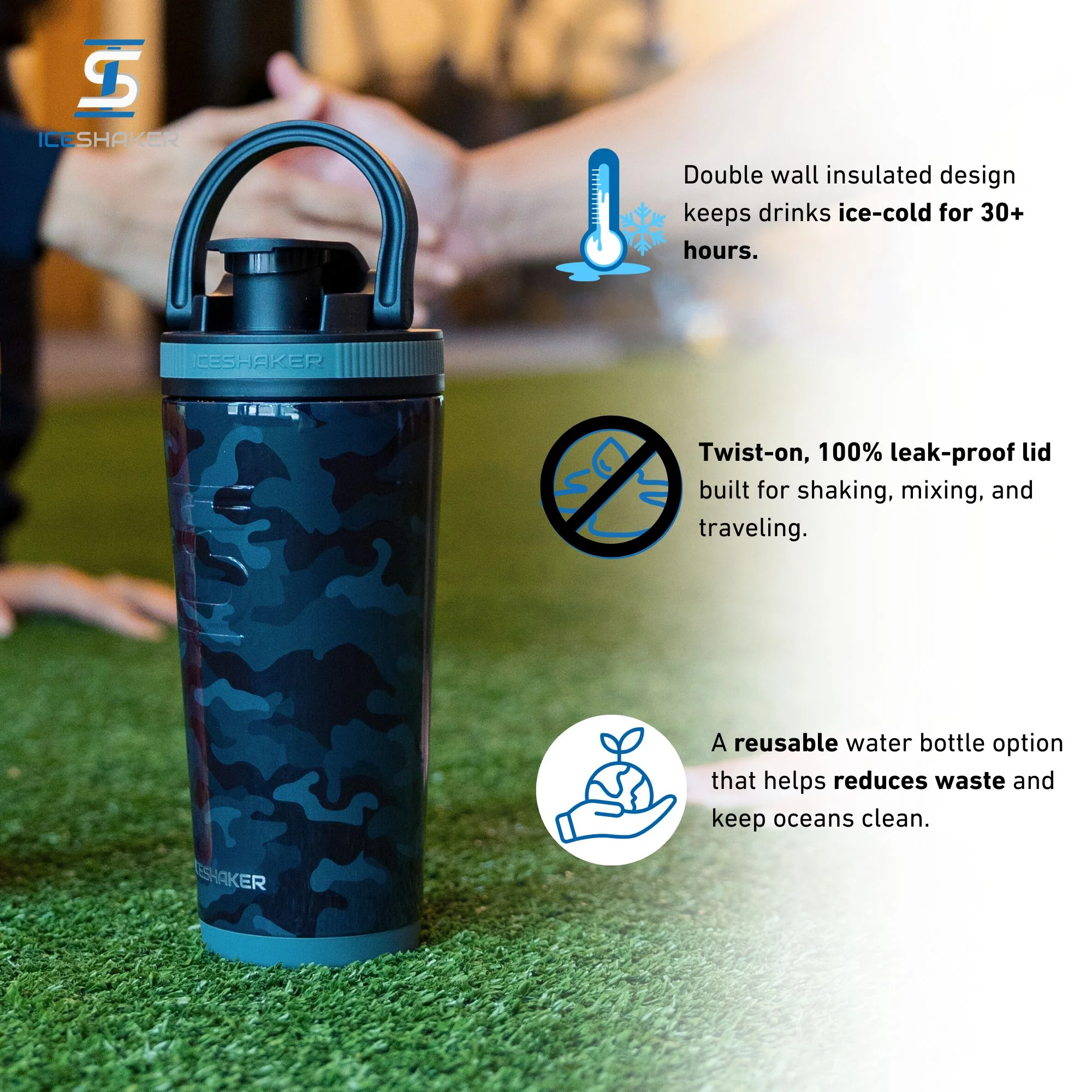26oz Ice Shaker - Black Camo - Image 4