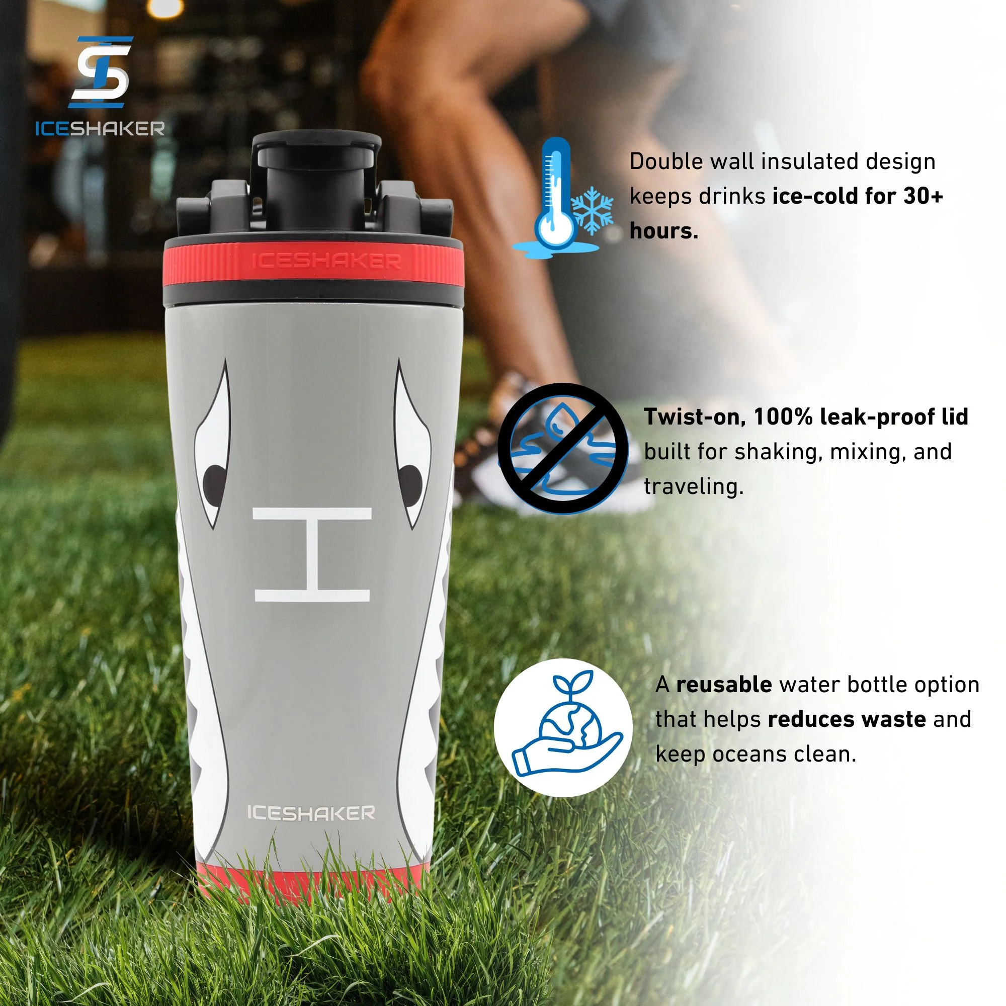 Ice Shaker Allegiance Series 26oz Shaker Bottles - Image 25