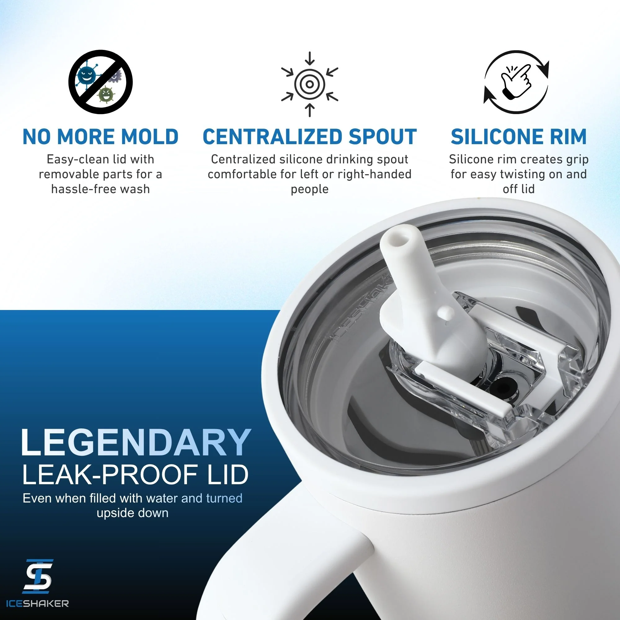 40oz Legend Series Shaker Bottle - White - Image 4
