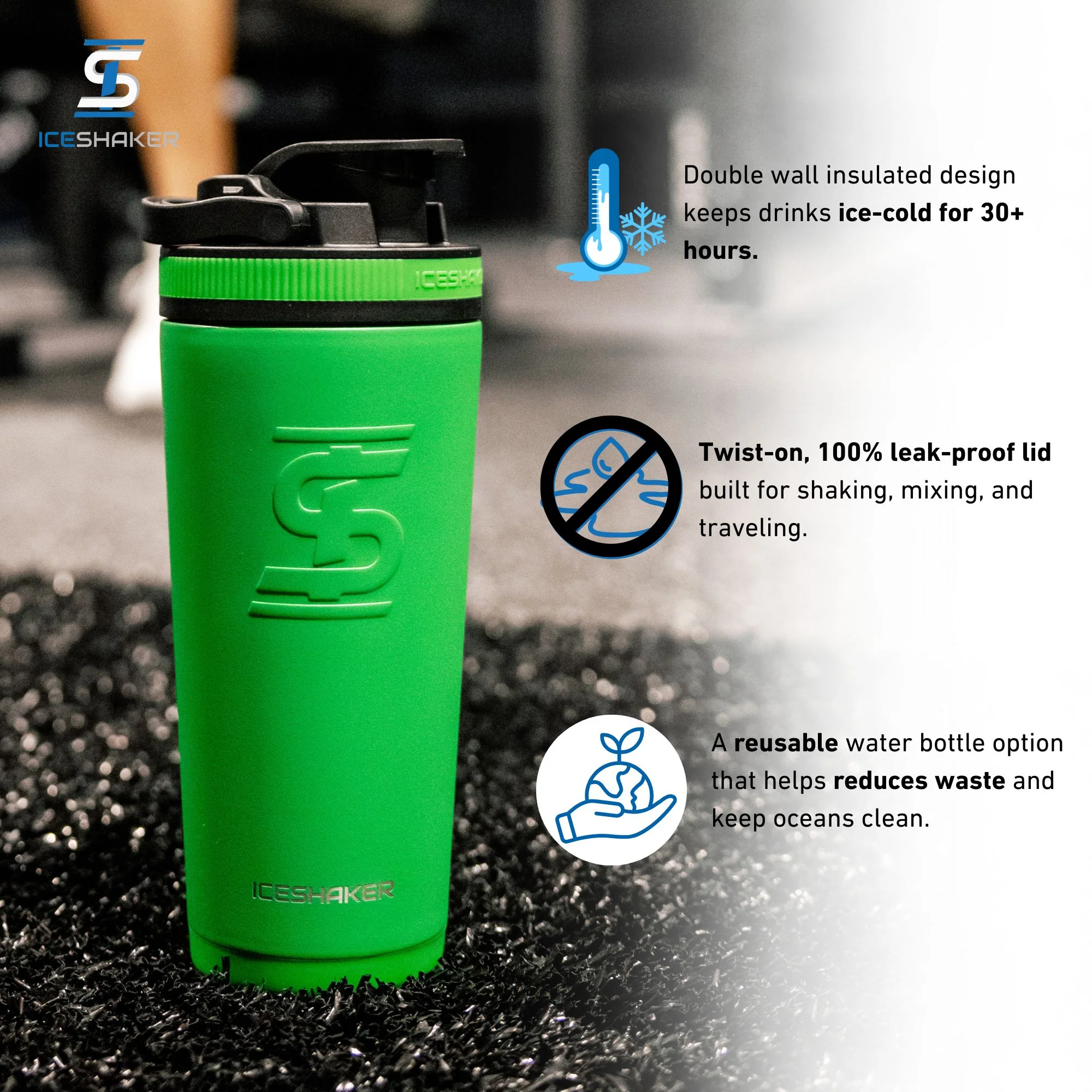 26oz Ice Shaker - Dragon Green - Image 4