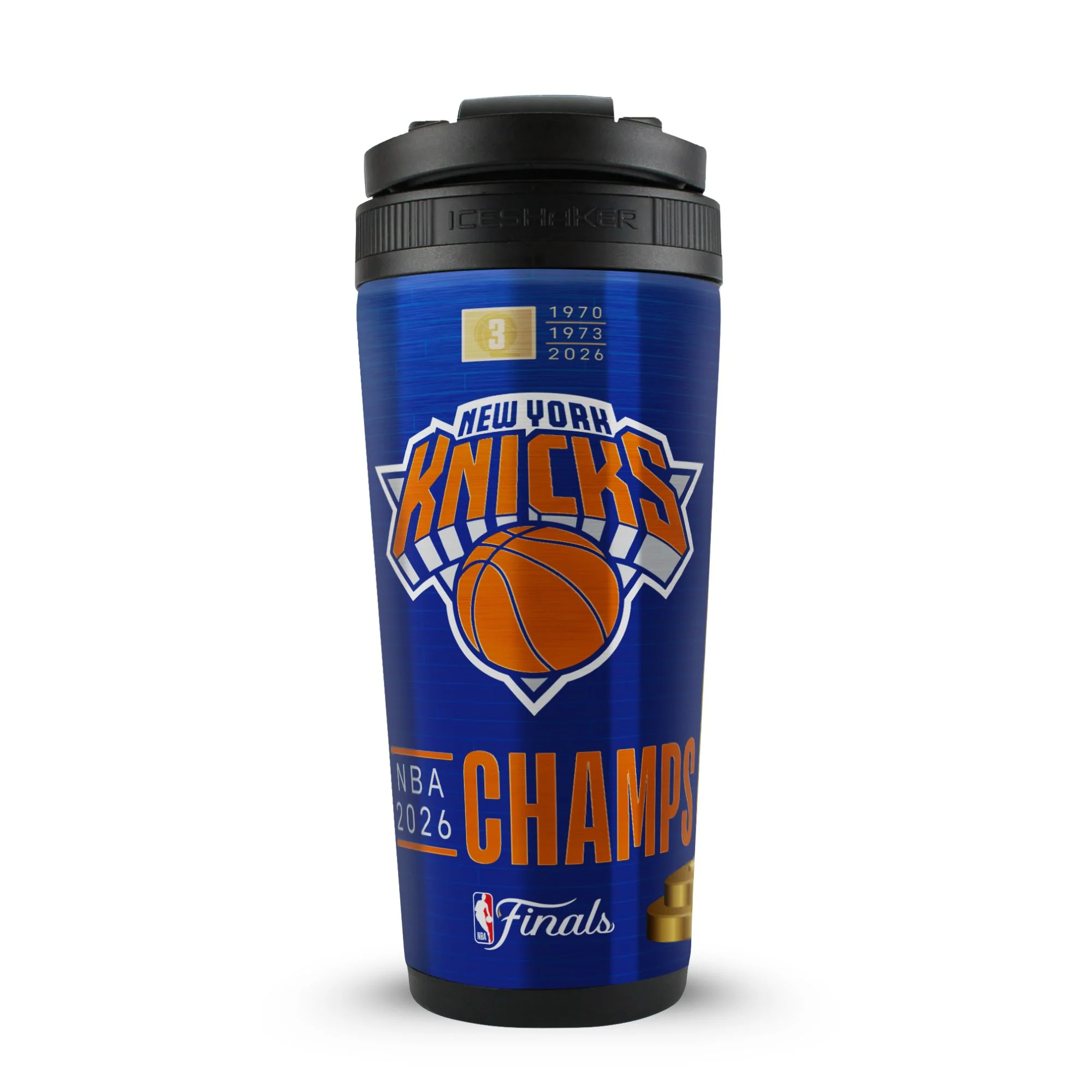 Officially Licensed New York Knicks 2026 NBA Champions 4D 26oz Ice Shaker - Image 3