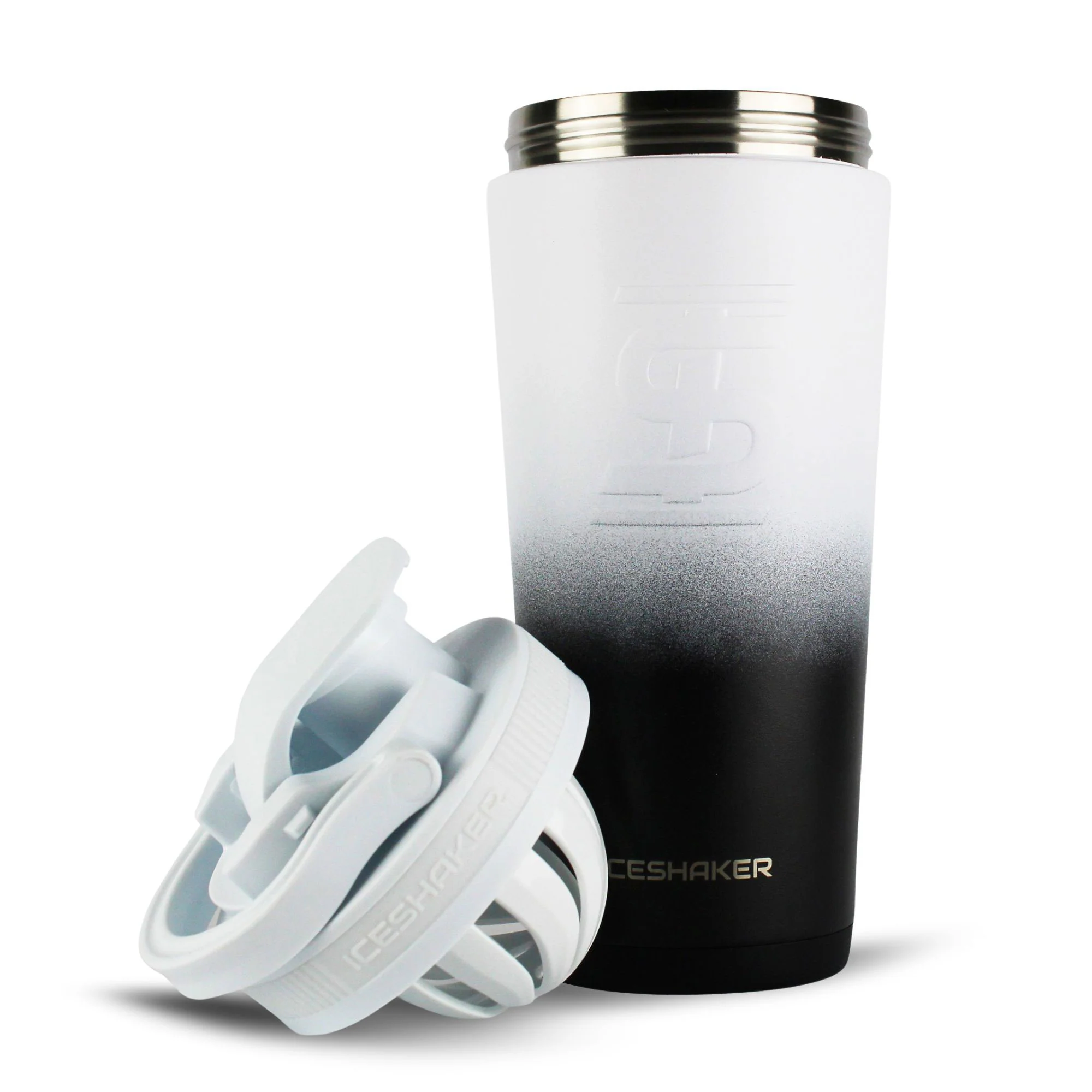 Officially Licensed Philadelphia Eagles 26oz Ice Shaker - Black White Ombre - Image 2