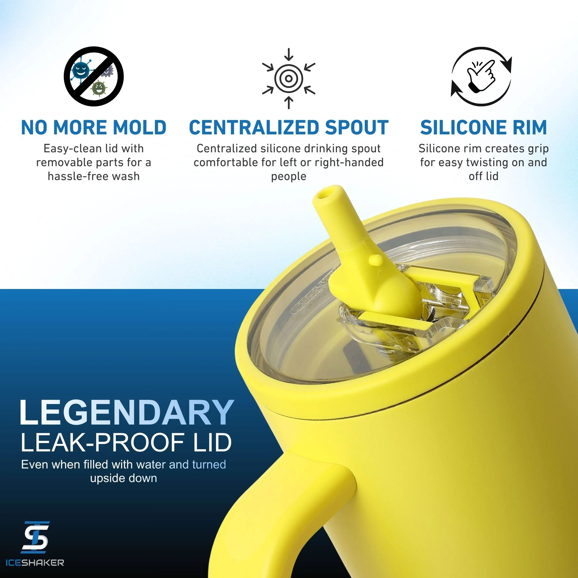 40oz Legend Series Shaker Bottle - Yellow - Image 3